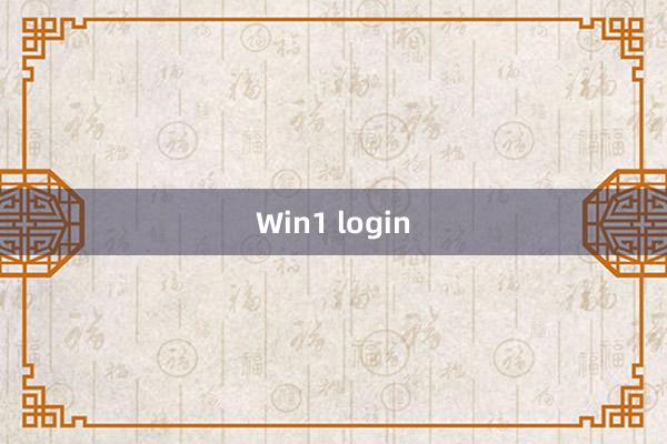 Win1 login