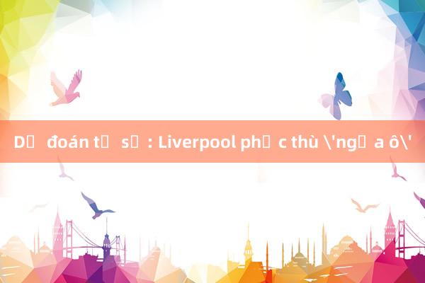 Dự đoán tỉ số: Liverpool phục thù 'ngựa ô'